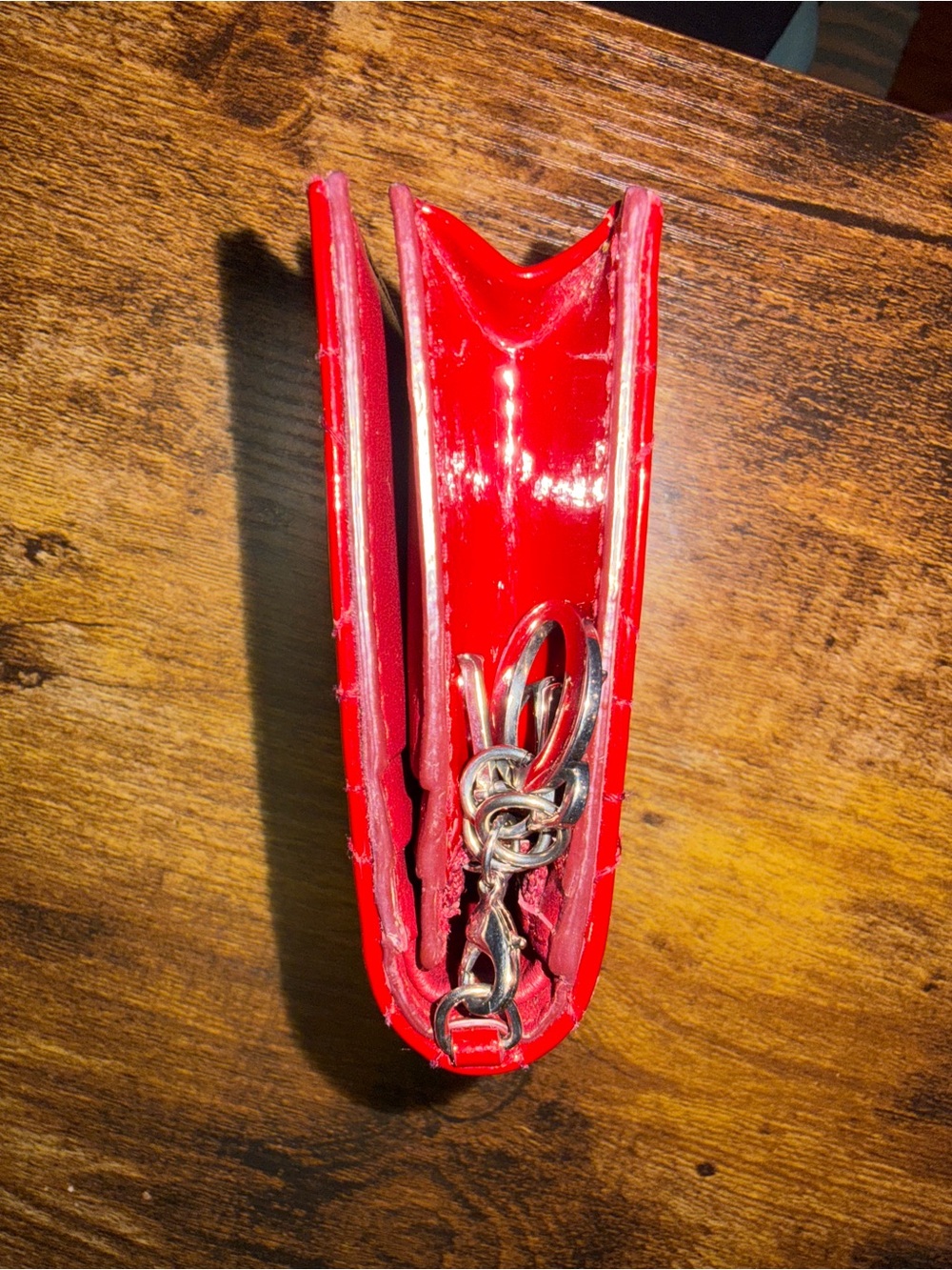 Mini Lady Dior Gardenia Wallet 🍒 Red Patent Cannage Calfskin - Picture 9 of 17